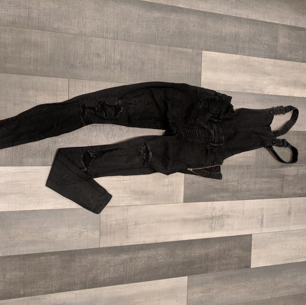 AE overalls skinny destroyed